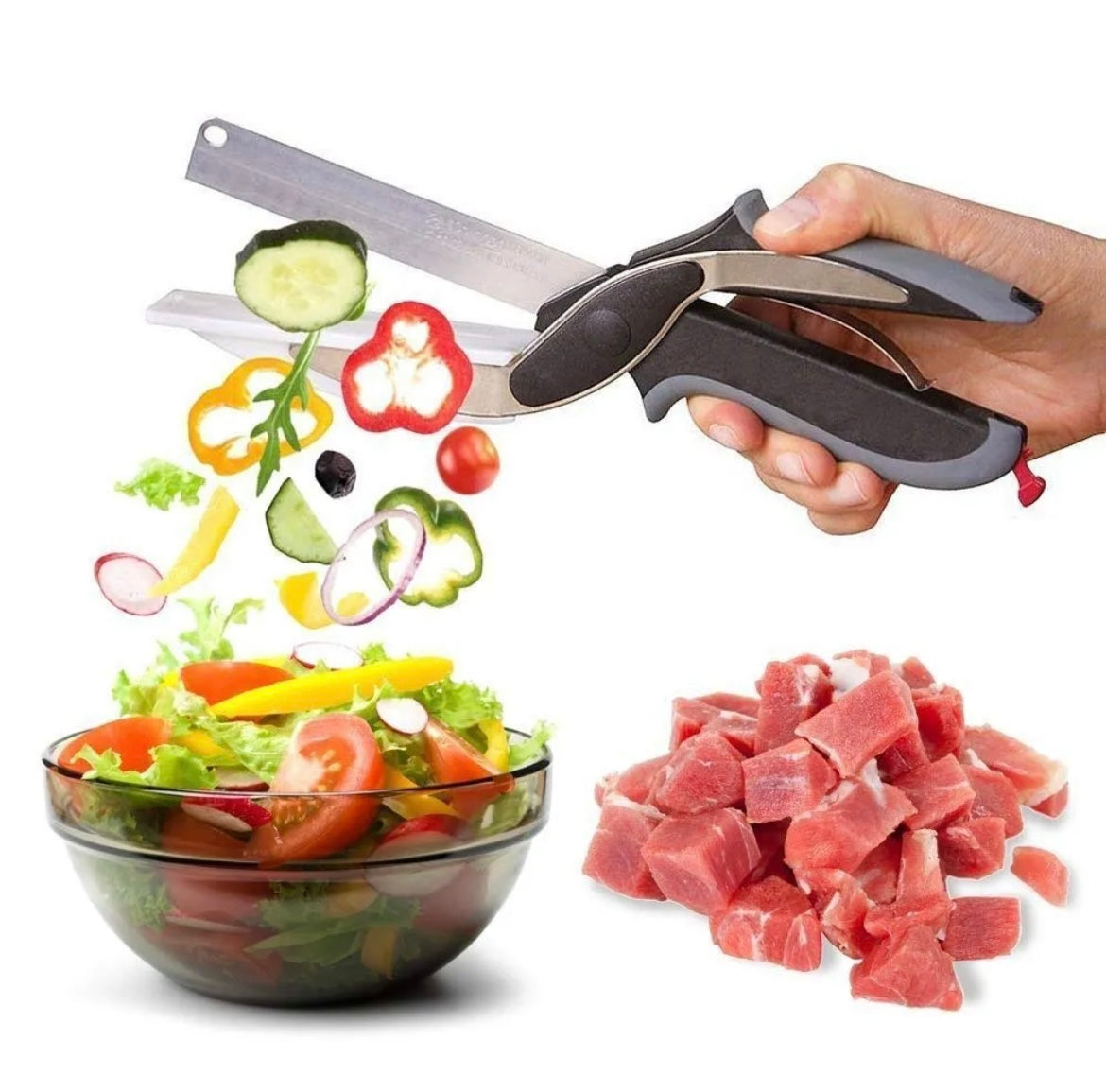 073 Stainless Steel 4 In 1 Clever Cutter Black ( 2 pieces)