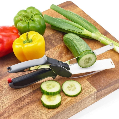 073 Stainless Steel 4 In 1 Clever Cutter Black ( 2 pieces)